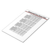 Bloc-note Pad de jeu de cartes mains et pieds (Incliné)