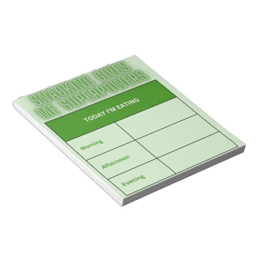 Bloc-note Pad de note de collation (préparation de repas) (Incliné)