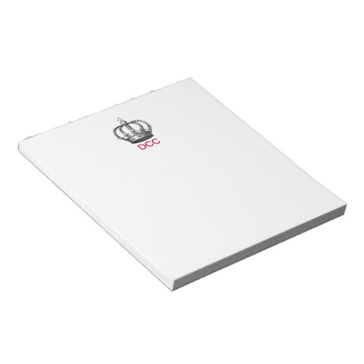 Bloc-note Pad de note de Corona monogramme (Incliné)