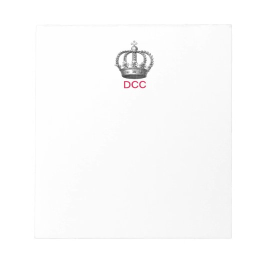 Bloc-note Pad de note de Corona monogramme (Devant)