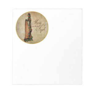 Bloc-note Pad de note de harpe Rose irlandaise