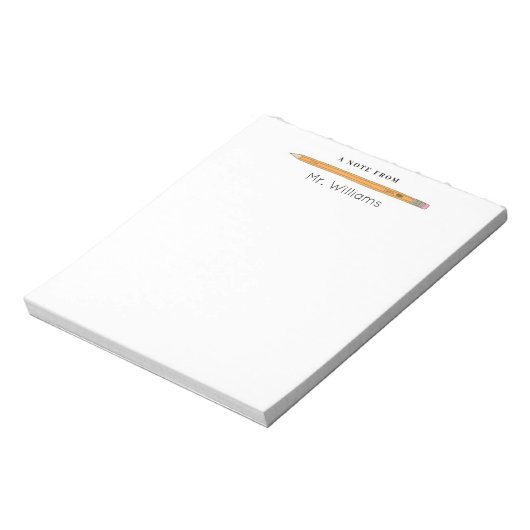 Bloc-note Pad de note de l'enseignant crayon mignon (Tourné)