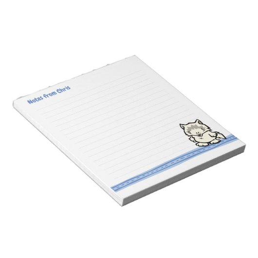Bloc-note Pad de note de loup sauvage (Incliné)