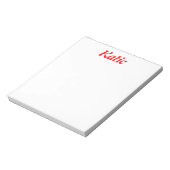 Bloc-note Pad de note de nom (Tourné)