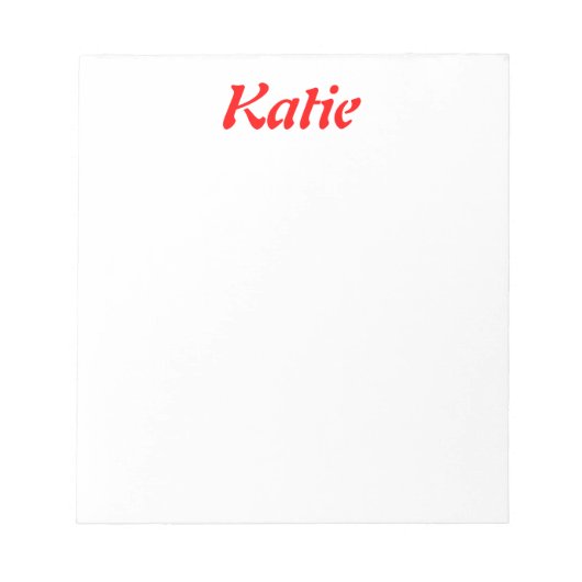 Bloc-note Pad de note de nom (Devant)