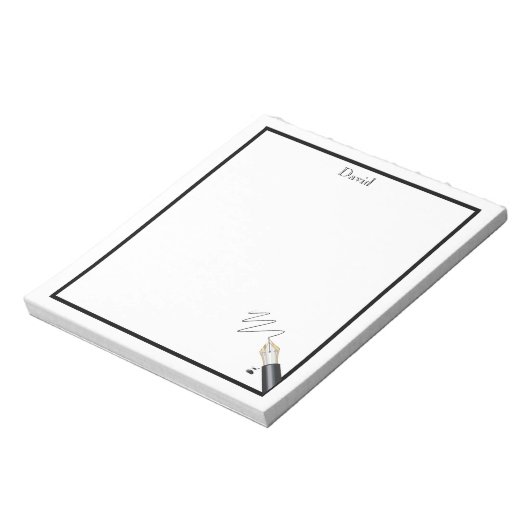 Bloc-note Pad de note de stylo monogramme (Tourné)