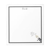 Bloc-note Pad de note de stylo monogramme (Devant)