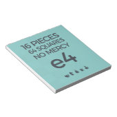 Bloc-note Pad de note d'échecs : pas de clémence (Incliné)