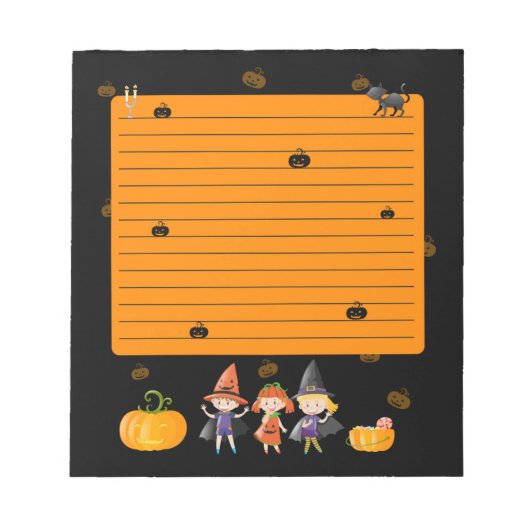 Bloc-note Pad de note d'Halloween (Devant)