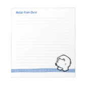 Bloc-note Pad de note d'ours polaire faunique (Devant)