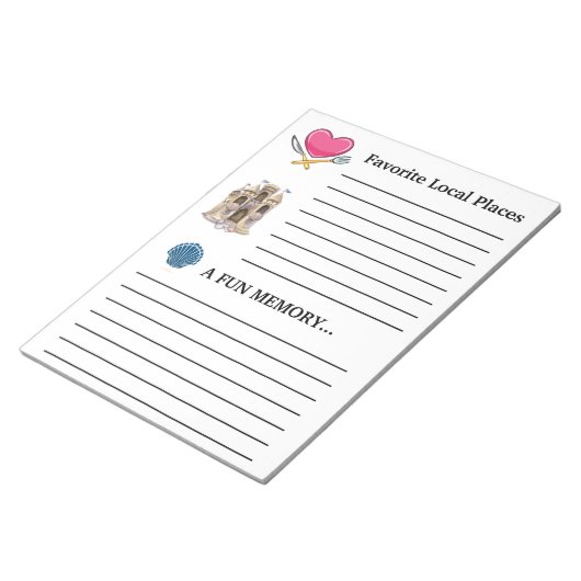 Bloc-note Pad de note du livre d'invités révisé (Incliné)