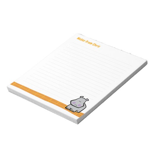 Bloc-note Pad de note Hippo Faune (Tourné)