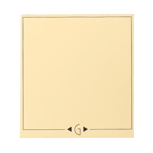 Bloc-note Pad de note initiale (Devant)