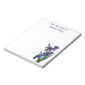 Bloc-note Pad de note Iris violet personnel (Tourné)