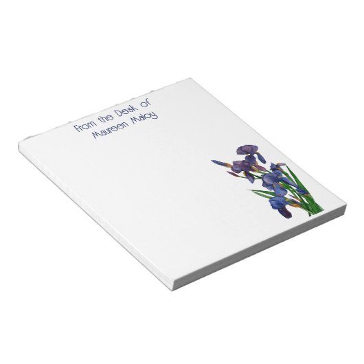 Bloc-note Pad de note Iris violet personnel (Incliné)