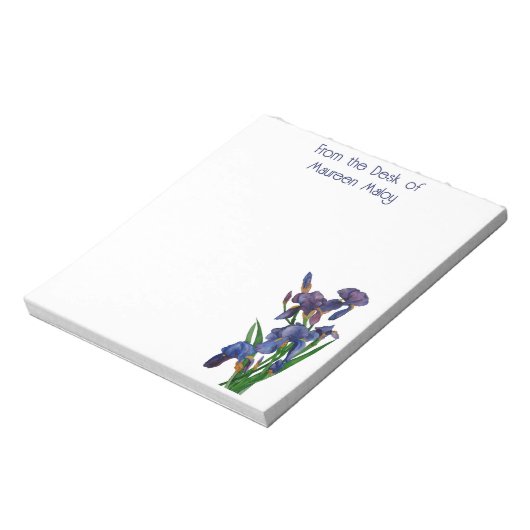 Bloc-note Pad de note Iris violet personnel (Tourné)