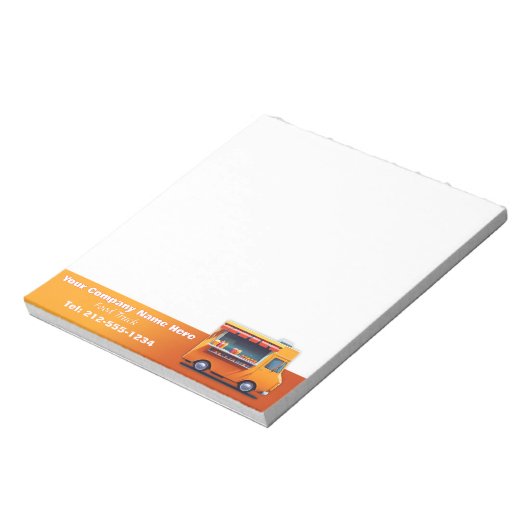 Bloc-note Pad de note pour camion de transport d'aliments su (Tourné)