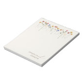Bloc-note Pad de notes personnalisées Fleur sauvage coloré (Tourné)