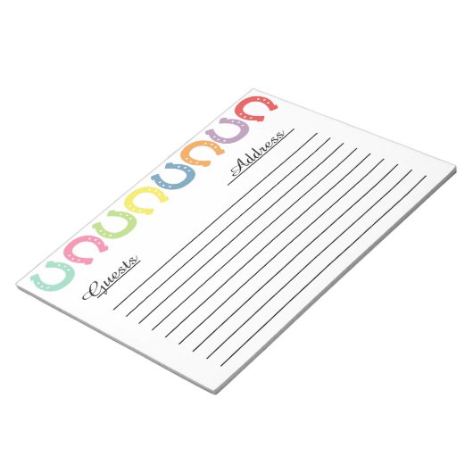 Bloc-note Pad de notes pour l'invité occidental/carnet de mé (Incliné)