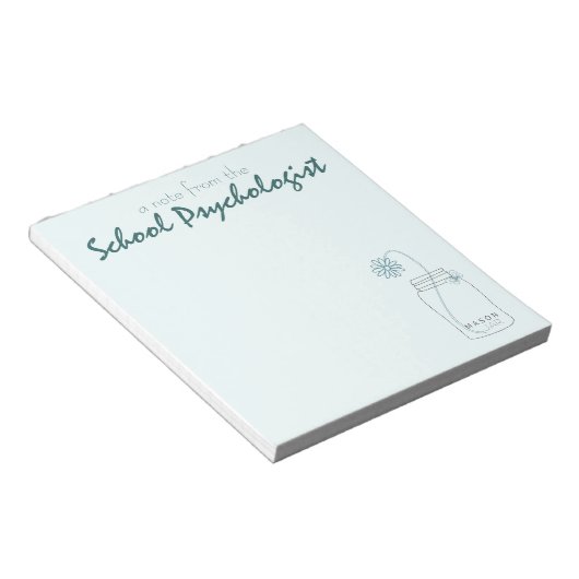 Bloc-note Pad de notes pour psychologue scolaire (petit) (Incliné)