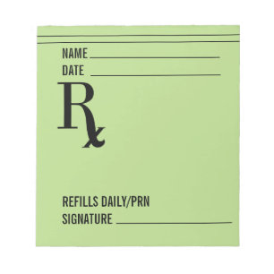 Bloc-note Pad d'ordonnance Rx n° 2