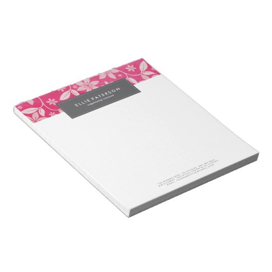 Bloc-note Pad floral personnalisable (Incliné)