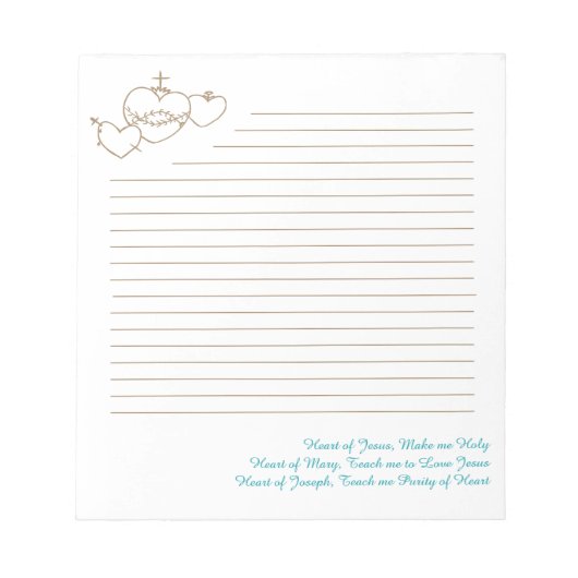 Bloc-note Pad note Rosaire du coeur (Devant)