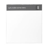 Bloc-note Pad officiel Curated News Note (Devant)