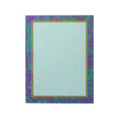 Bloc-note Pad Turquoise à gros billets non alignés (Tourné)