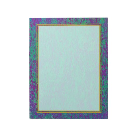 Bloc-note Pad Turquoise à gros billets non alignés (Tourné)