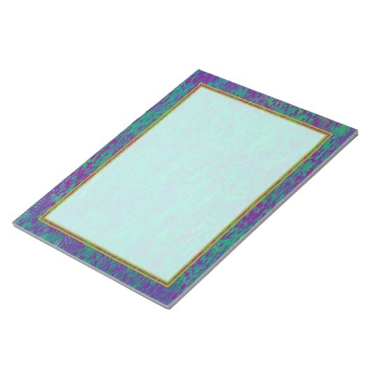 Bloc-note Pad Turquoise à gros billets non alignés (Incliné)