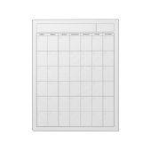 Bloc-note Page Calendrier vide - Vue Portrait de début diman (Tourné)