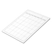 Bloc-note Page Calendrier vide - Vue Portrait de début diman (Incliné)