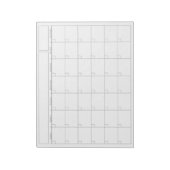Bloc-note Page Calendrier vierge - Vue Paysage du début du d (Tourné)