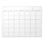 Bloc-note Page Calendrier vierge - Vue Paysage du début du d (Devant)