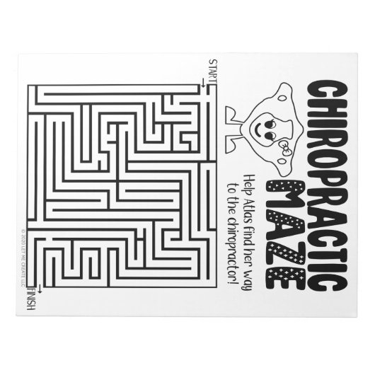 Bloc-note Page d'activité chiropratique, Chiropratique (Devant)