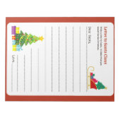Bloc-note Page d'activité pour lettre au Père Noël (Devant)