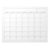 Bloc-note Page de calendrier vierge - Vue paysage avec début (Devant)
