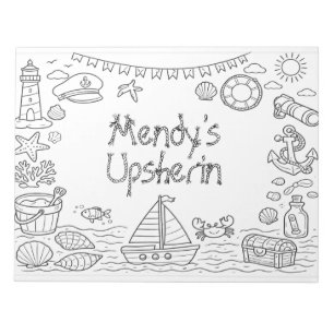 Bloc-note Page de coloriage upsherin nautique