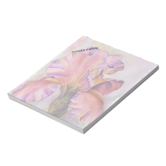 BLOC-NOTE PAGE DE NOTE PERSONNALISABLE IRIS ROSE (Tourné)