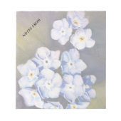 BLOC-NOTE PAGE DE NOTES PERSONNALISABLE BLEU OUGET-ME-NOTS (Devant)