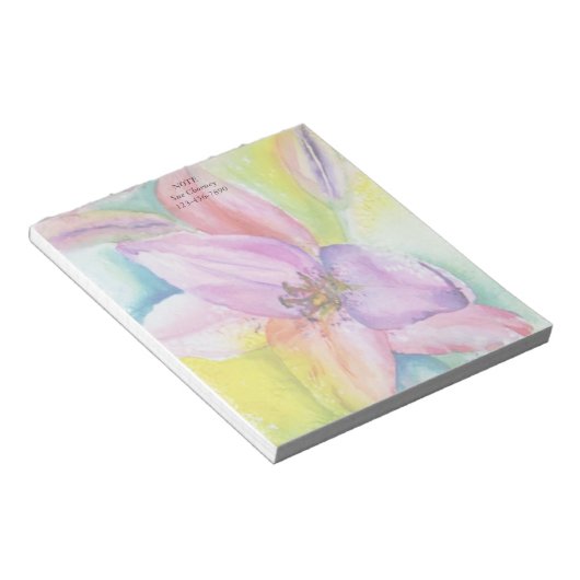 BLOC-NOTE PAGE DE NOTES PERSONNALISABLE NEON LILY (Incliné)