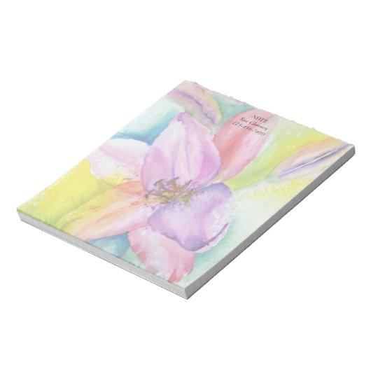 BLOC-NOTE PAGE DE NOTES PERSONNALISABLE NEON LILY (Tourné)