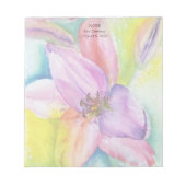 BLOC-NOTE PAGE DE NOTES PERSONNALISABLE NEON LILY (Devant)