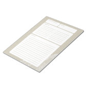 Bloc-note Page de recette Brûlure et dentelle (Incliné)