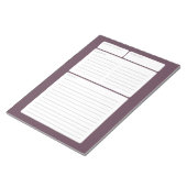 Bloc-note Page de recette Plum avec option Couleur (Incliné)