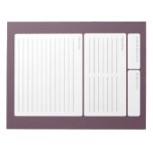 Bloc-note Page de recette Plum avec option Couleur (Devant)