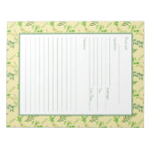 Bloc-note Page de recette pour Classeur Feuille de Herbe Ver (Devant)