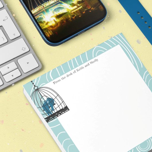 Bloc-note Page de scrapbook ou artisanat avec des oiseaux de
