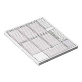 Bloc-note Page du planificateur hebdomadaire avec suivi et g (Incliné)